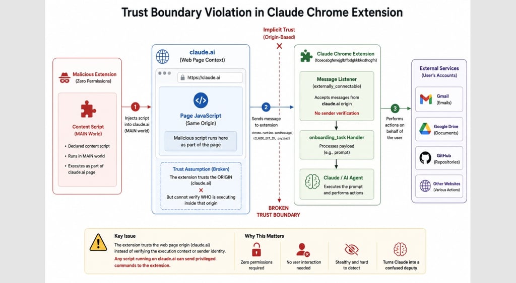 Claude Chrome Extension flaw 1