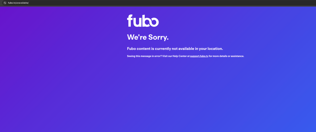 FuboTV bloccato