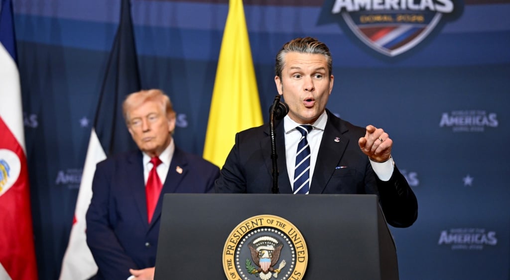Pete Hegseth with President Trump