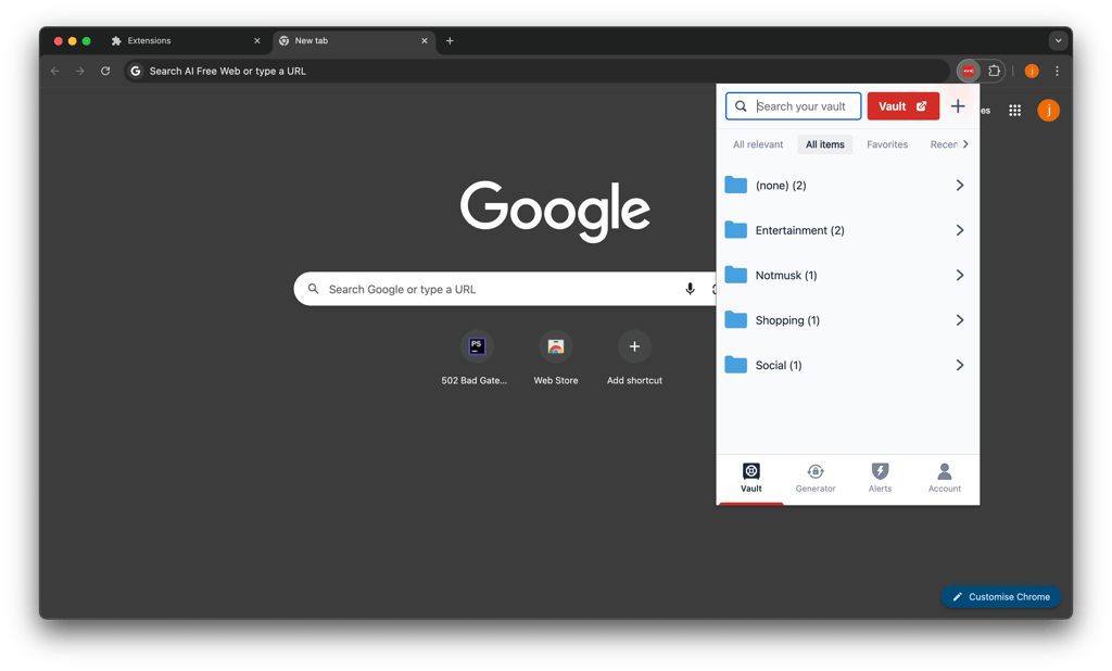 LastPass browser extension 2026