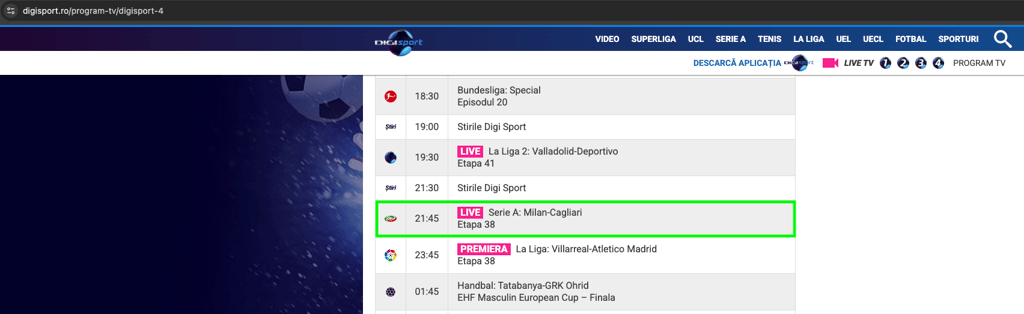 Milan vs Cagliari su Digi Sport 4