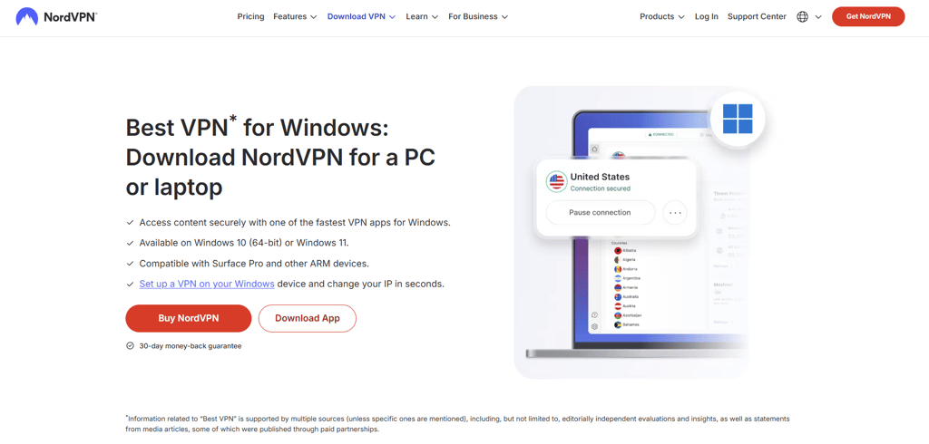 NordVPN download page May 04