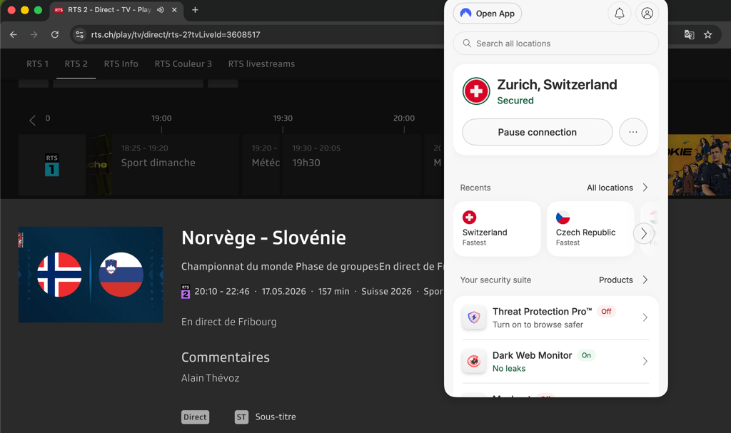 Norge vs Slovenia gratis