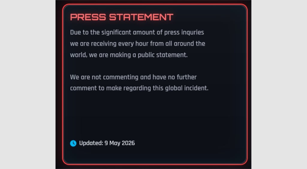 ShinyHunters non-statement
