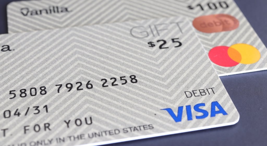 Pre-paid Visa gift card