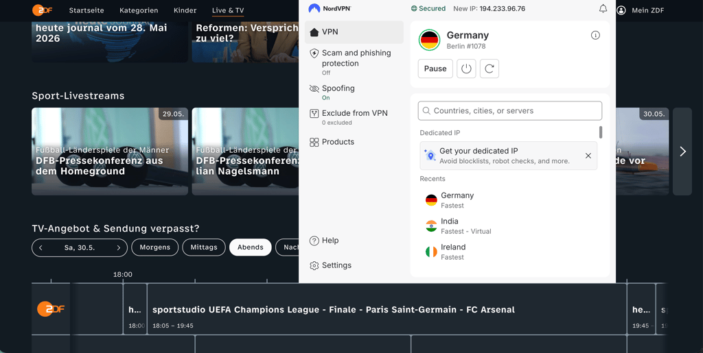 ZDF Champions League 2026