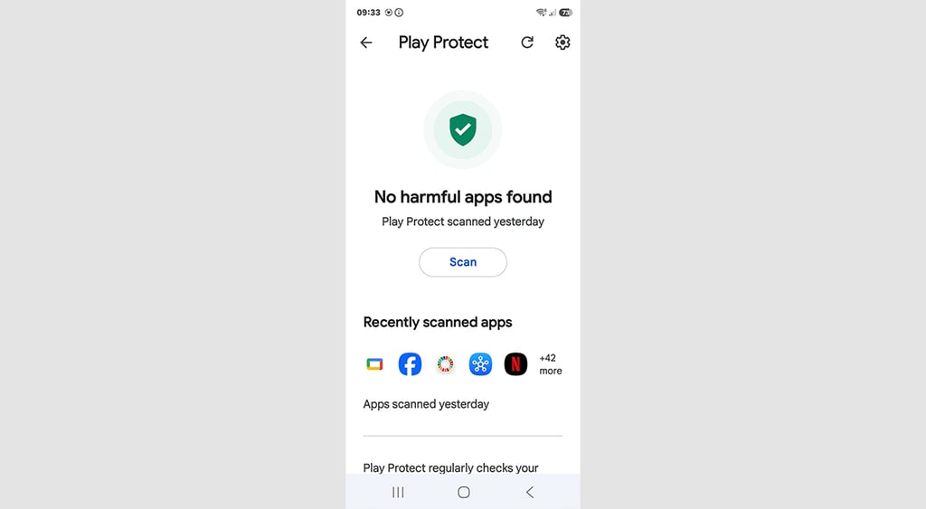 Harmful apps feature on Samsung