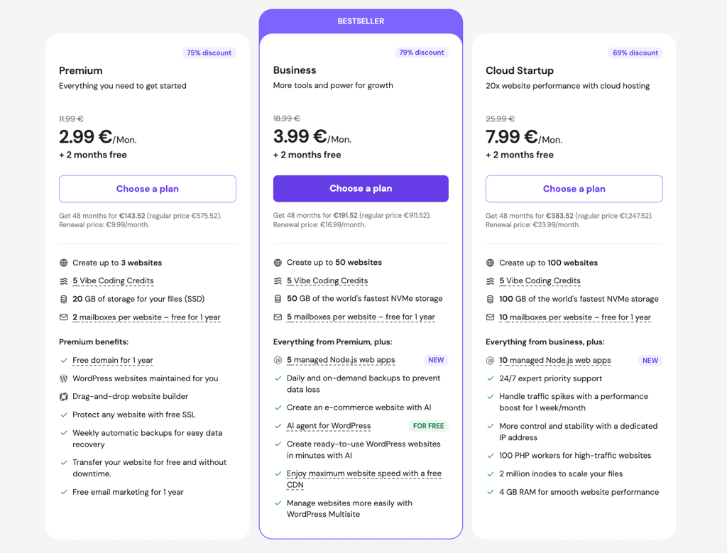 hostinger pricing germany