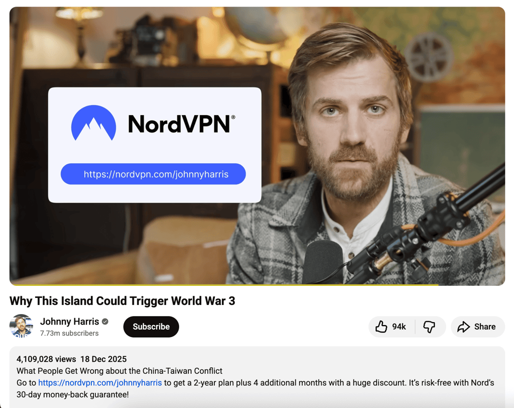 johnny harris nordvpn code