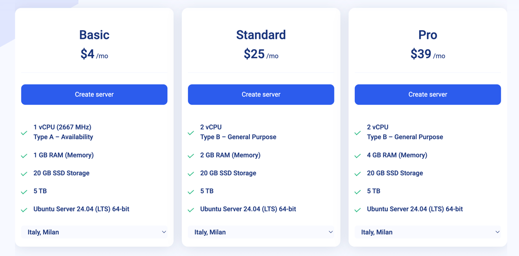 kamatera pricing