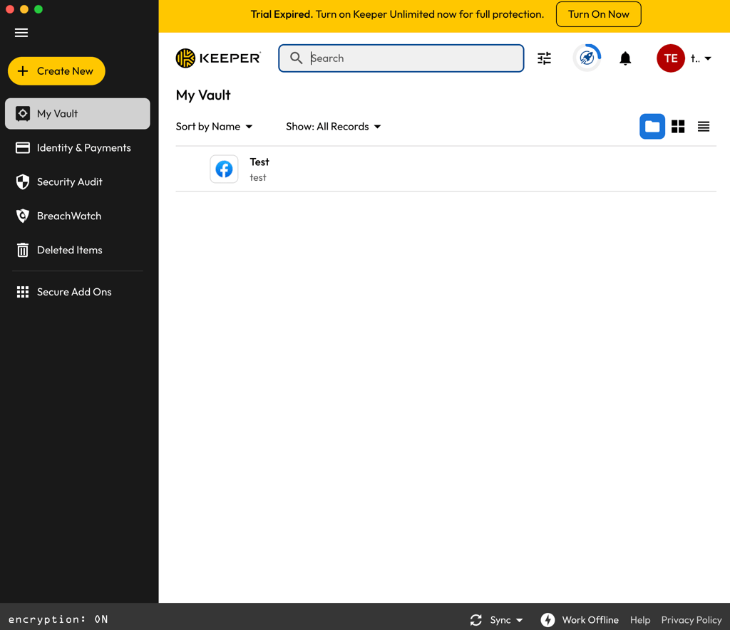 keeper dekstop interface new2