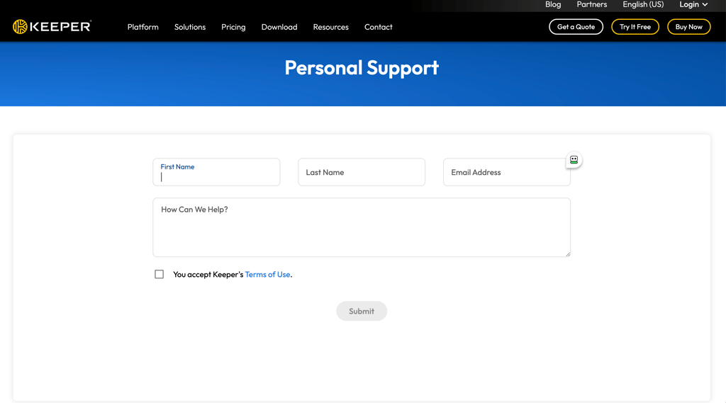 keeper support