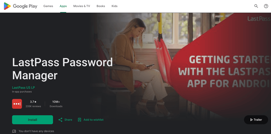 lastpass on googleplay