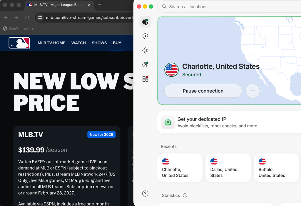 mlb unlocked with nordvpn