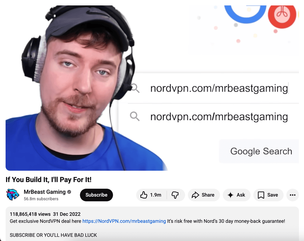 mrbeastgaming nordvpn code