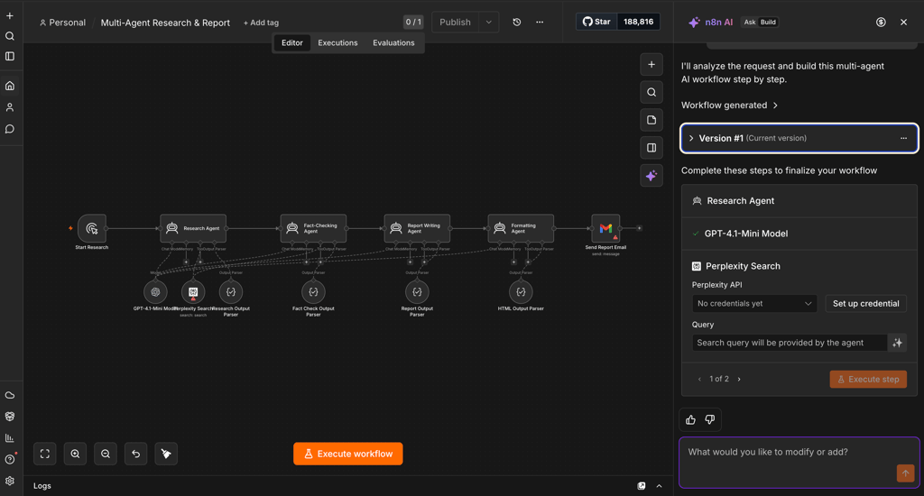 Building a workflow in n8n