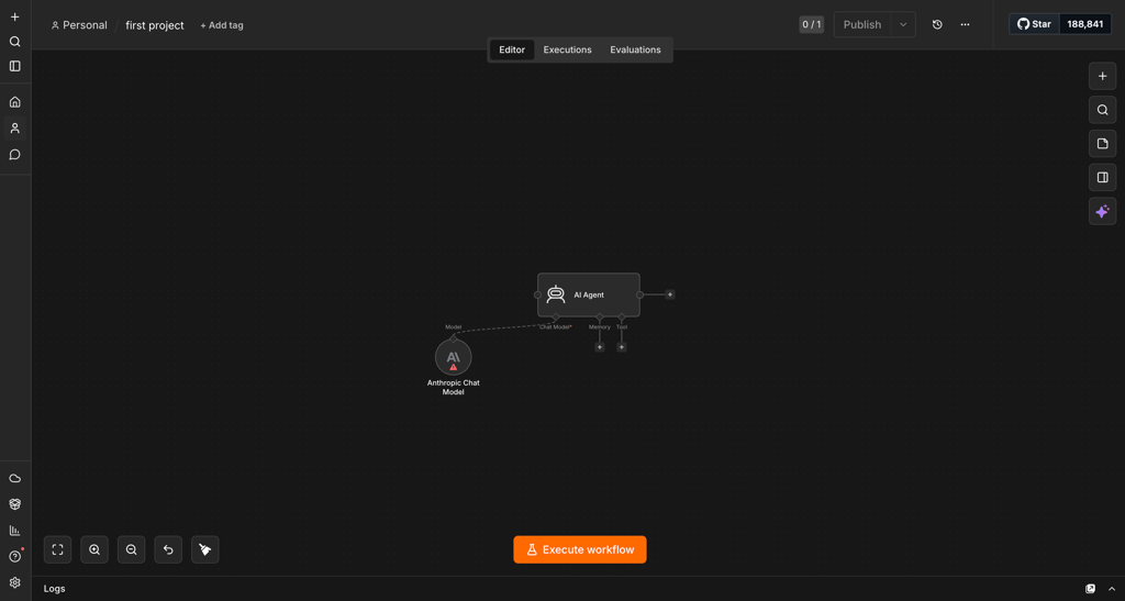 AI Agent node in n8n Cloud