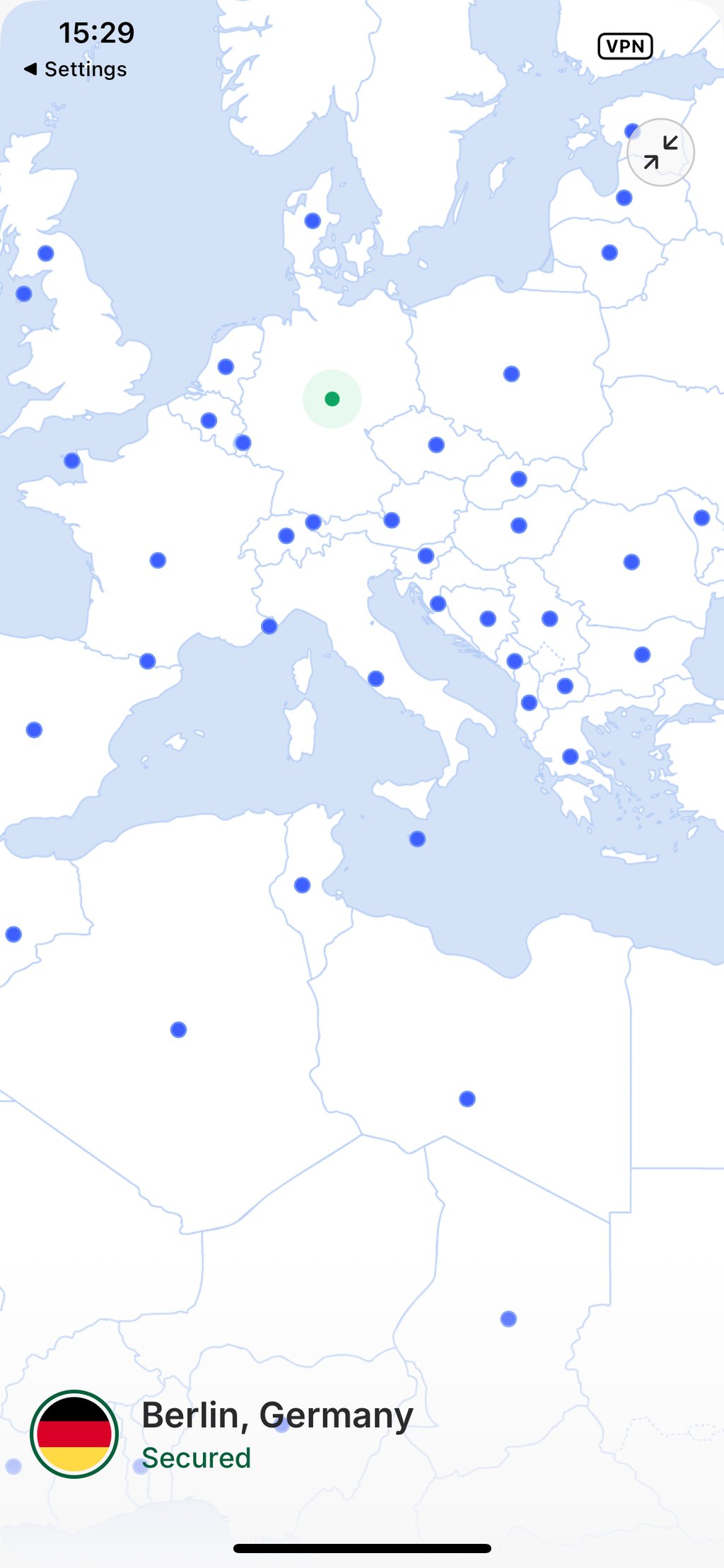 NordVPN iPhone picking a server