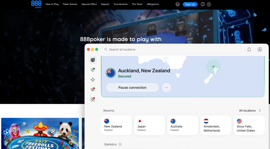 nordvpn nz 888poker