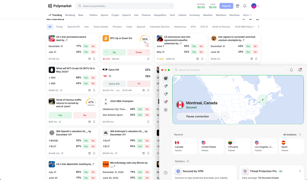 nordvpn polymarket canada