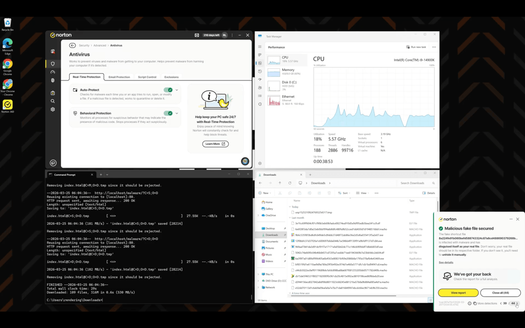 norton real time protection test