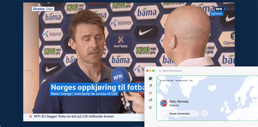 NRK1 unblocked with NordVPN