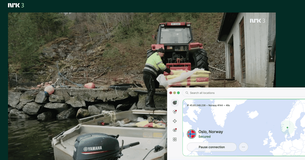NRK3 unblocked with NordVPN