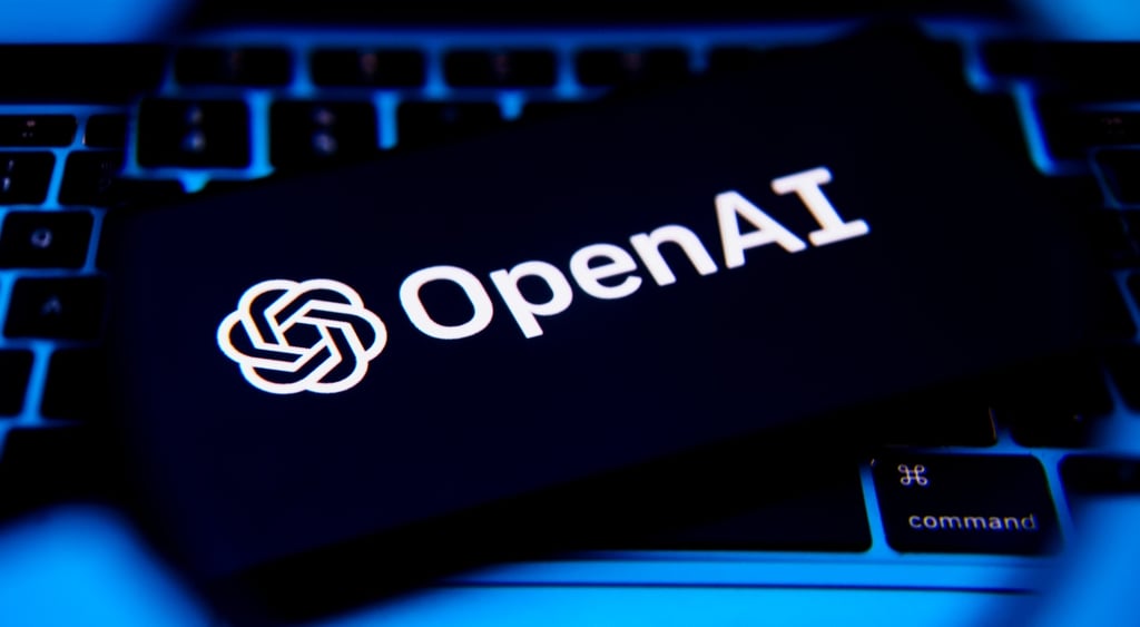 OpenAI logo seen on a phone