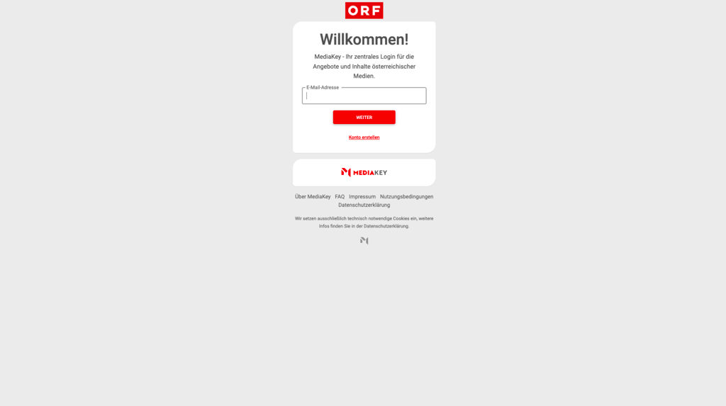 ORF ON login