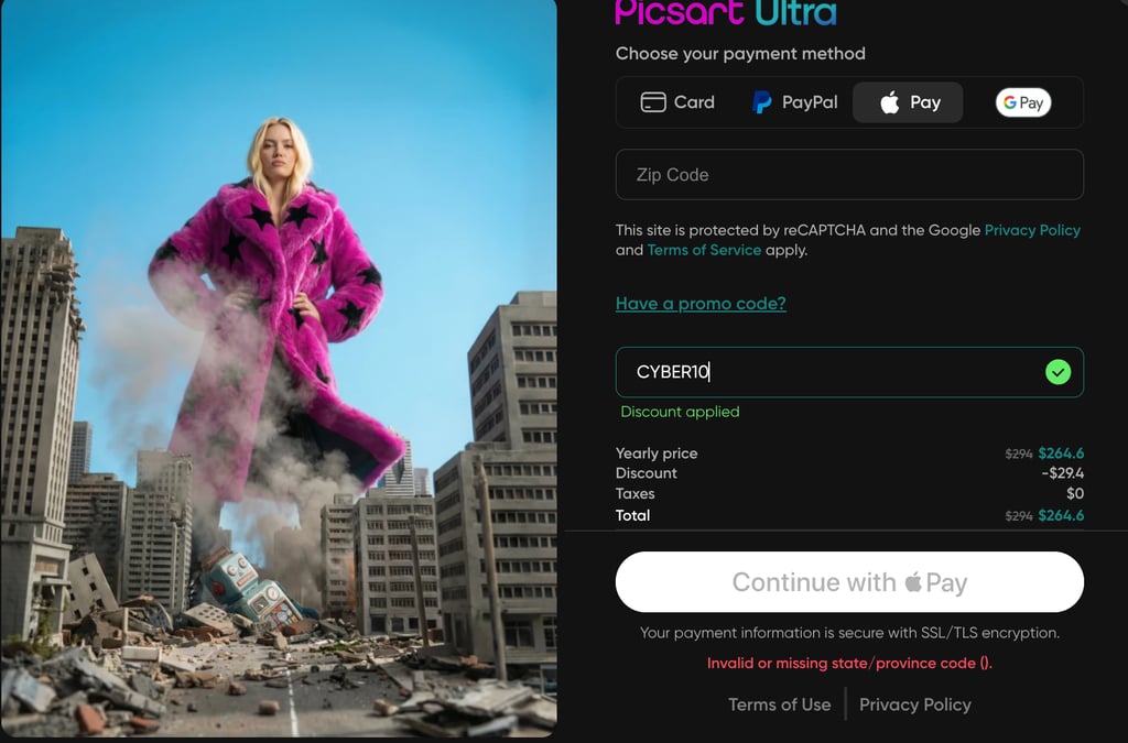 picsart promo code