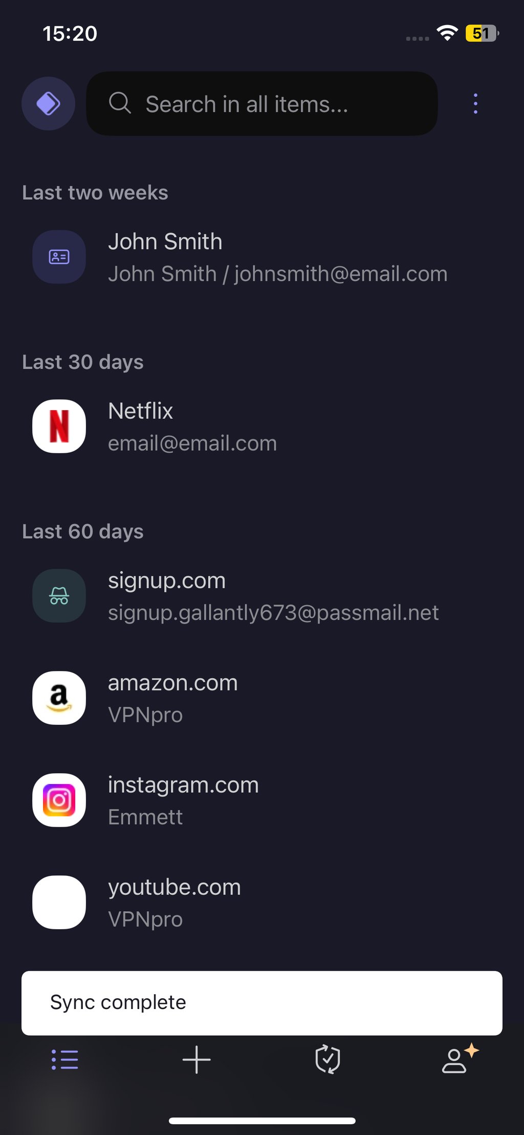 protonpass mobile interface