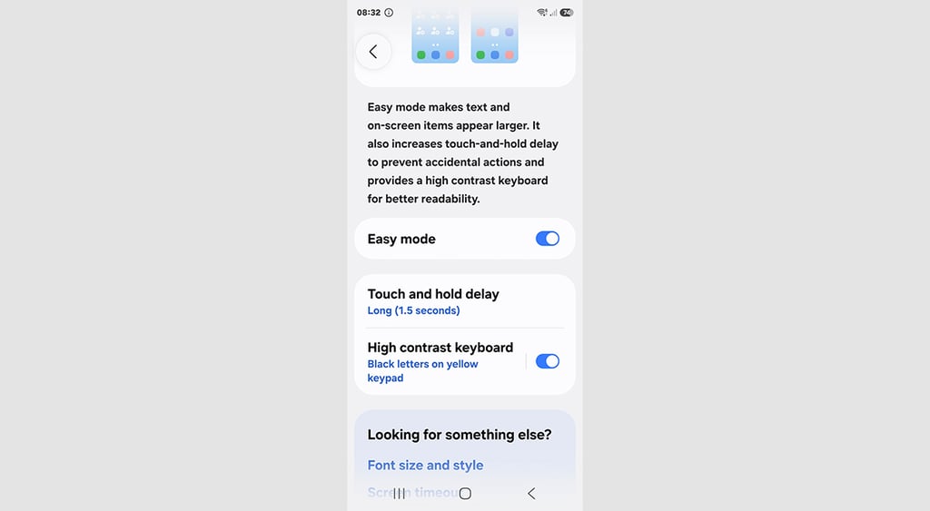 Samsung Easy Mode
