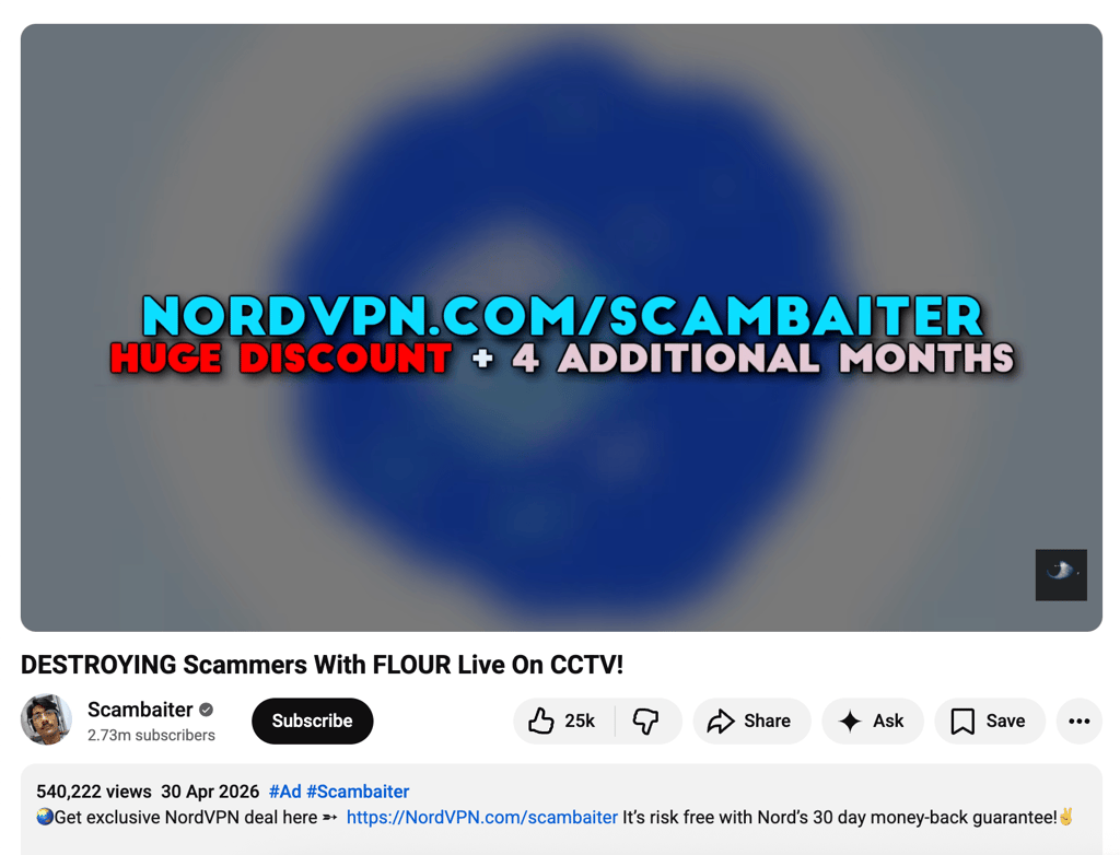 scambaiter nordvpn code