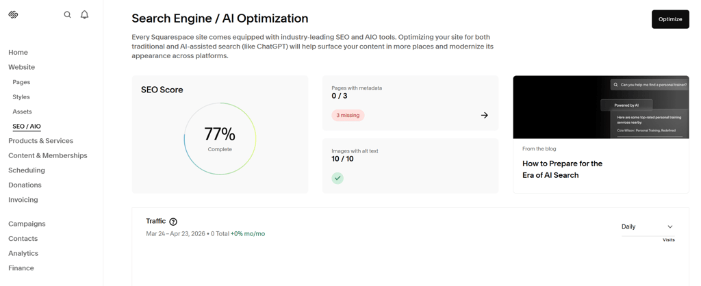 Squarespace SEO tools