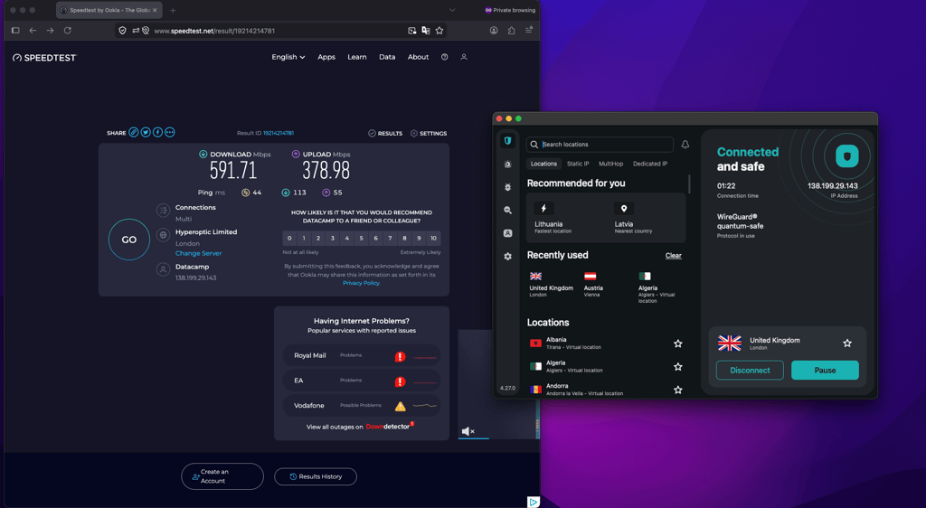 surfshark bbc speedtest