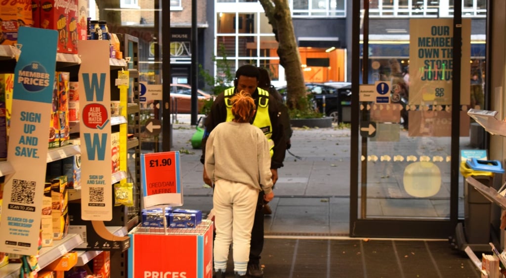 Police in store