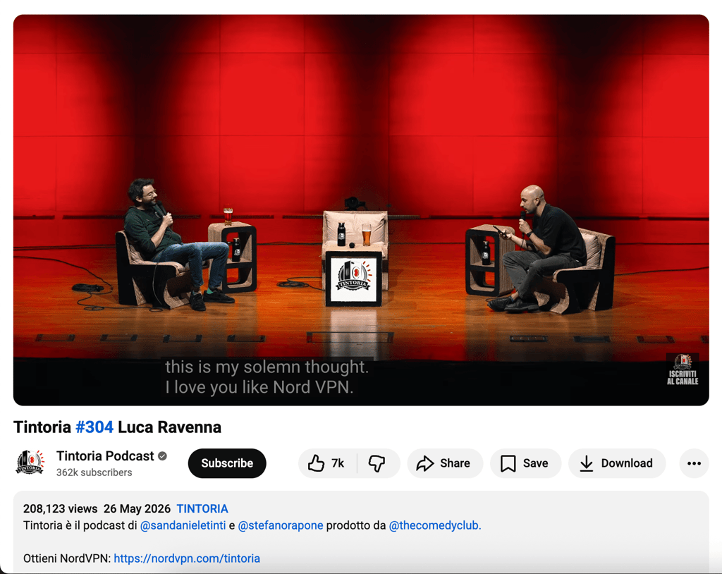tintoria podcast nordvpn code
