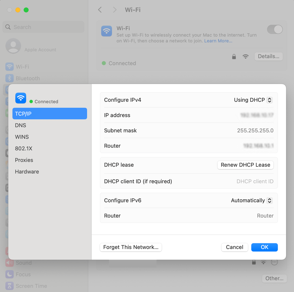 TP-Link router network settings