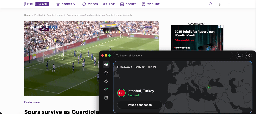unblocking beinsports with nordvpn new
