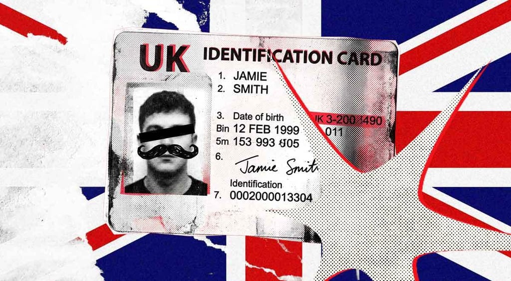 using someone elses IDs with afake mustaches