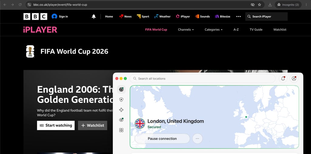 watching world cup on bbc iplayer