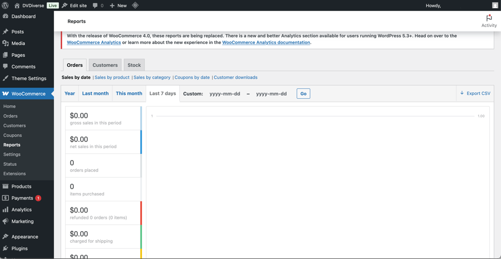 WooCommerce Reports