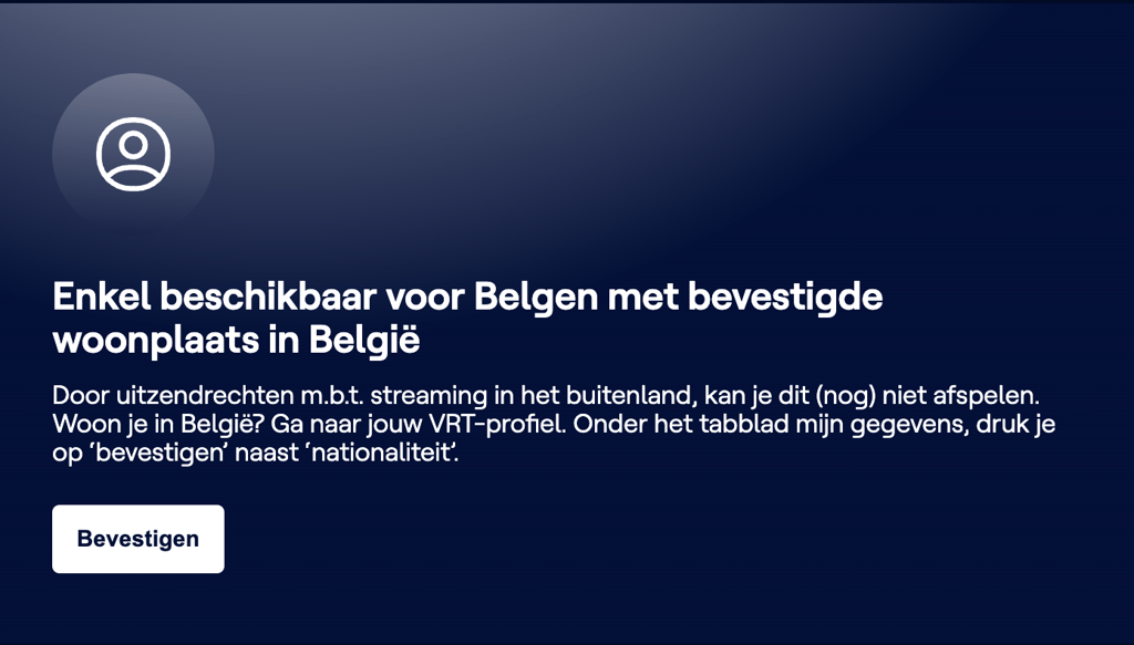VRT Max geoblocked