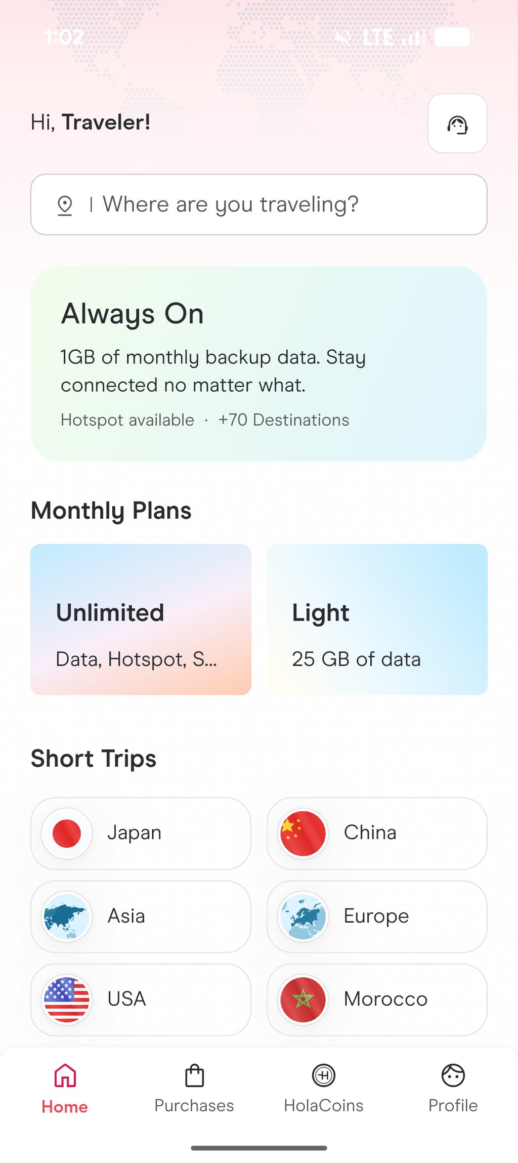 Holafly interface