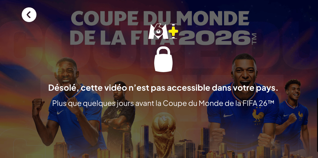 M6 bloqué à l'étranger