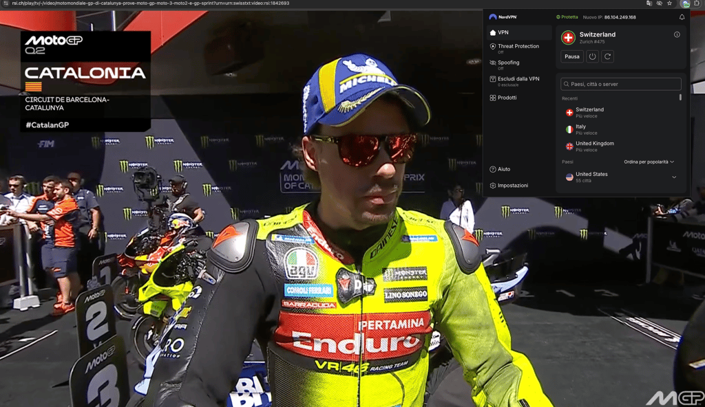 MotoGP su RSI, VPN