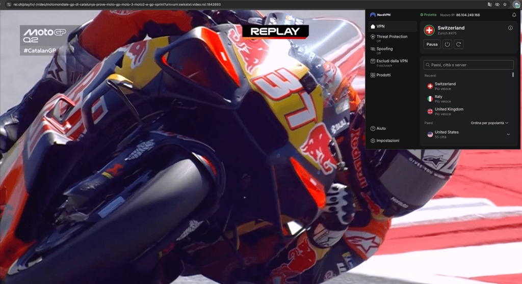 MotoGP streaming, RSI