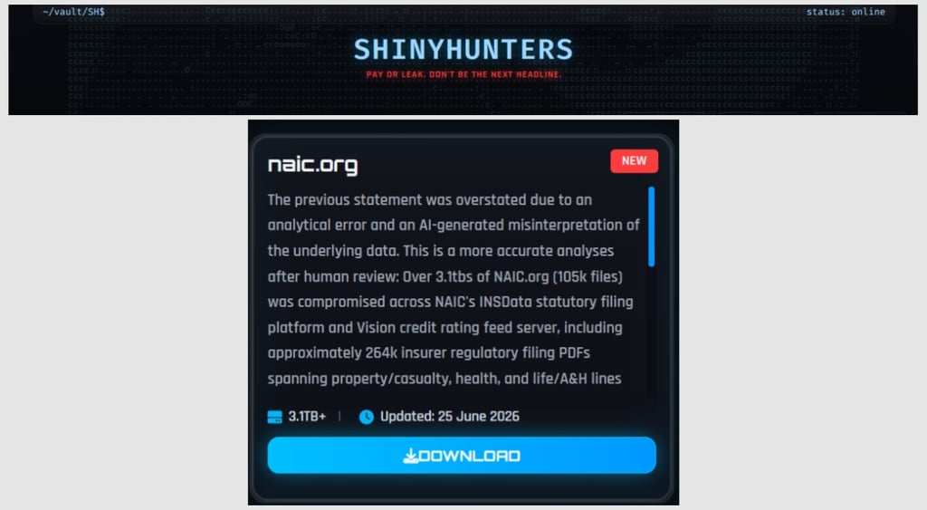 ShinyHunters National Association of Insurance Commissioners
