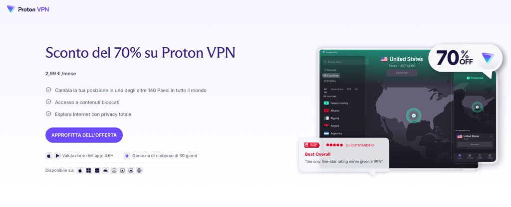 sito di Proton VPN