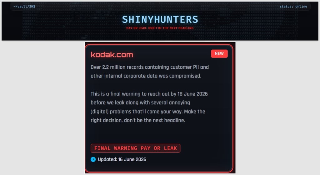 ShinyHunters posts Kodak